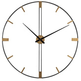 Black Round Style Metal Wall Clock